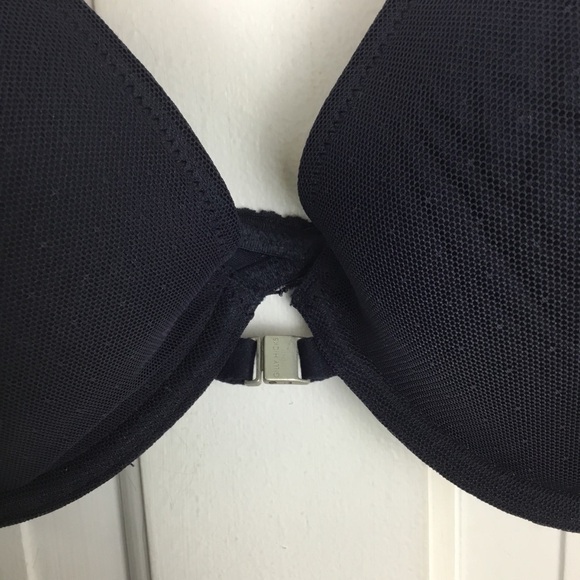 Gilly Hicks Front Close Bra Navy Blue 36C - Picture 3 of 7